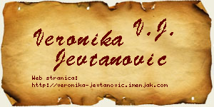 Veronika Jevtanović vizit kartica